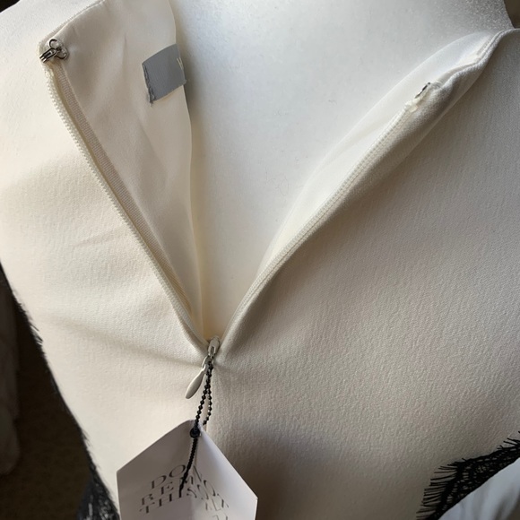 Hayden white sheath dress with black lace (sz 4) - Picture 10 of 10